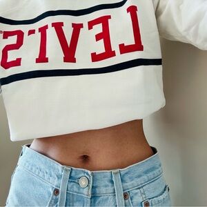 Levi's Red and White Logo Crop Top